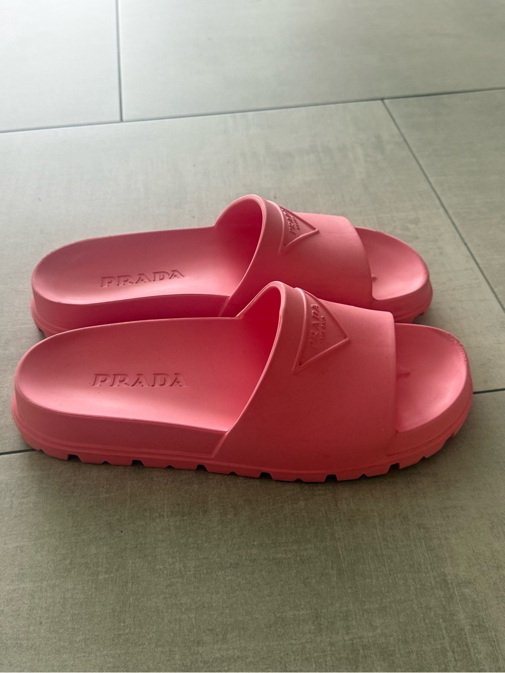 Prada Women’s Pink Slide Sandals